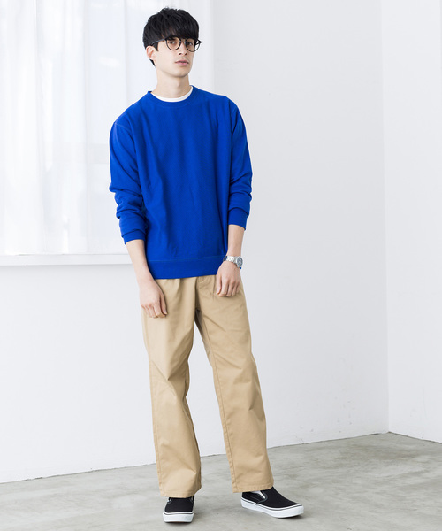 WEGO(ウィゴー)の「WEGO/カラー裏毛プルオーバー(スウェット・メンズ・ホワイト/ブラック/カーキ/ロイヤルブルー・SMALL/MEDIUM/LARGE)」の19枚目の写真