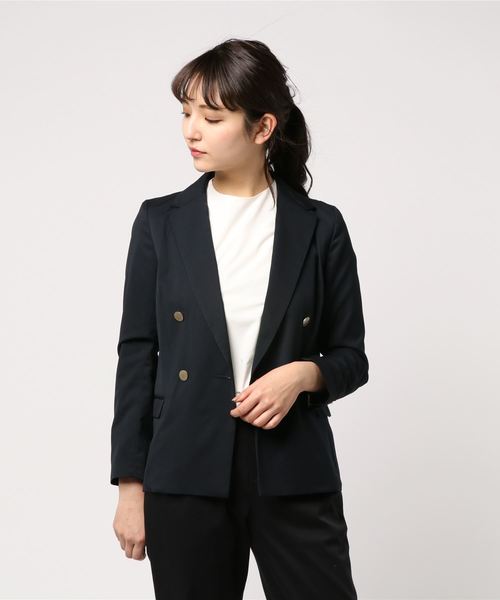 Cheek（チーク）の「TRストレッチダブルジャケット（テーラードジャケット・レディース・ネイビー/ベージュ・MEDIUM）」の6枚目の写真