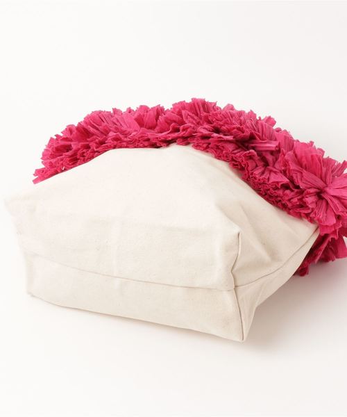 LBC（エルビーシー）の「【Lilas Campbell】リラキャンベル フラワー バスケットトート       （トートバッグ・レディース・レッド系その他/グリーン・FREE）」の4枚目の写真