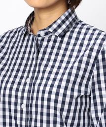 NARACAMICIE / ナラカミーチェ 【NARACAMICIE】スモールギンガム七分袖シャツ NARACAMICIE】スモールギンガム七分袖シャツ | ナラカミーチェ