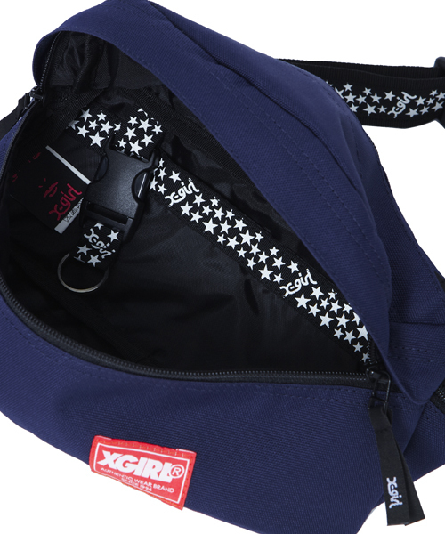X-girl（エックスガール）の「BREEZE BODY  BAG（ボディバッグ/ウエストポーチ・レディース・ブラック/イエロー/ブルー/ネイビー・ONE SIZE）」の11枚目の写真
