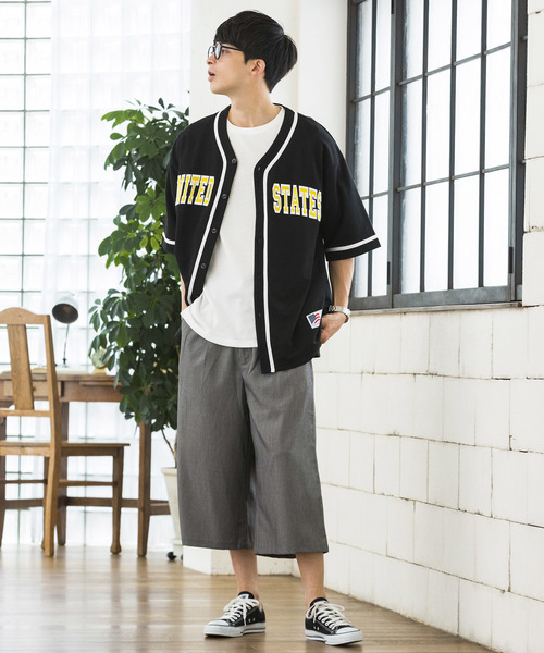 WEGO(ウィゴー)の「WEGO/ベースボールシャツ(シャツ/ブラウス・メンズ・ホワイト/ブラック/グリーン/レッド/イエロー/パープル・LARGE/MEDIUM)」の16枚目の写真