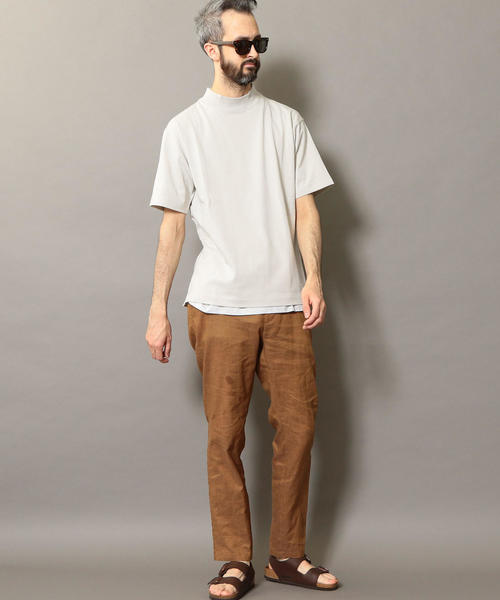 BEAUTY&YOUTH UNITED ARROWS（ビューティーアンドユースユナイテッドアローズ）の「BY モックネック ワイドフォルム カットソー ◆（Tシャツ/カットソー・メンズ・ホワイト/ライトグレー/ネイビー・SMALL/MEDIUM/LARGE/X-LARGE）」の7枚目の写真