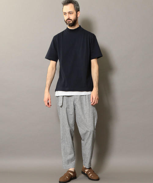 BEAUTY&YOUTH UNITED ARROWS（ビューティーアンドユースユナイテッドアローズ）の「BY モックネック ワイドフォルム カットソー ◆（Tシャツ/カットソー・メンズ・ホワイト/ライトグレー/ネイビー・SMALL/MEDIUM/LARGE/X-LARGE）」の18枚目の写真