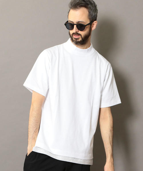 BEAUTY&YOUTH UNITED ARROWS（ビューティーアンドユースユナイテッドアローズ）の「BY モックネック ワイドフォルム カットソー ◆（Tシャツ/カットソー・メンズ・ホワイト/ライトグレー/ネイビー・SMALL/MEDIUM/LARGE/X-LARGE）」の20枚目の写真