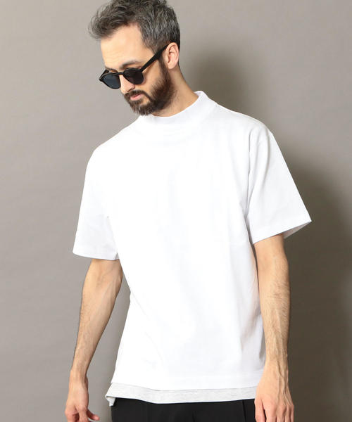 BEAUTY&YOUTH UNITED ARROWS（ビューティーアンドユースユナイテッドアローズ）の「BY モックネック ワイドフォルム カットソー ◆（Tシャツ/カットソー・メンズ・ホワイト/ライトグレー/ネイビー・SMALL/MEDIUM/LARGE/X-LARGE）」の21枚目の写真