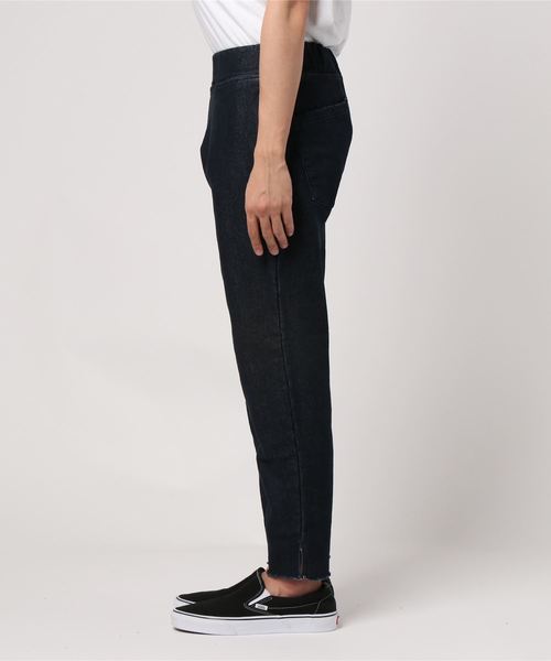 GREEN BOWL（グリーンボウル）の「GREEN BOWL Knit Denim Sweat Pants/グリーンボウル ニット デニム スウェット パンツ（スウェットパンツ・メンズ・ブラック/インディゴブルー・38/36）」の3枚目の写真