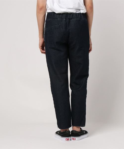 GREEN BOWL（グリーンボウル）の「GREEN BOWL Knit Denim Sweat Pants/グリーンボウル ニット デニム スウェット パンツ（スウェットパンツ・メンズ・ブラック/インディゴブルー・38/36）」の4枚目の写真