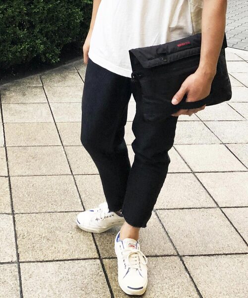 GREEN BOWL（グリーンボウル）の「GREEN BOWL Knit Denim Sweat Pants/グリーンボウル ニット デニム スウェット パンツ（スウェットパンツ・メンズ・ブラック/インディゴブルー・38/36）」の7枚目の写真