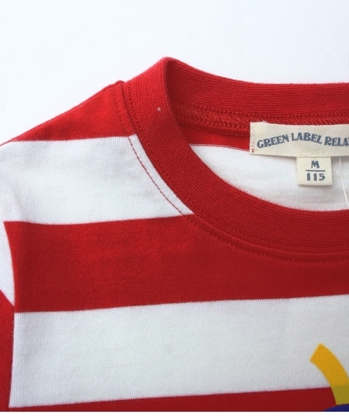 green label relaxing(グリーンレーベルリラクシング)の「★★テンジクボーダーgロゴTシャツ†(Tシャツ/カットソー・キッズ・ネイビー/レッド・XS/95/S/105/M/115/L/125/XL/135)」の5枚目の写真