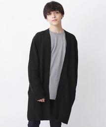 オーバーニットロングラインカーデ