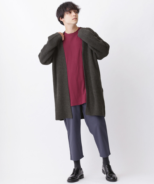 MONO-MART(モノマート)の「オーバーニットロングラインカーデ(カーディガン/ボレロ・メンズ・ブラック/ネイビー/キャメル/チャコール・FREE)」の15枚目の写真