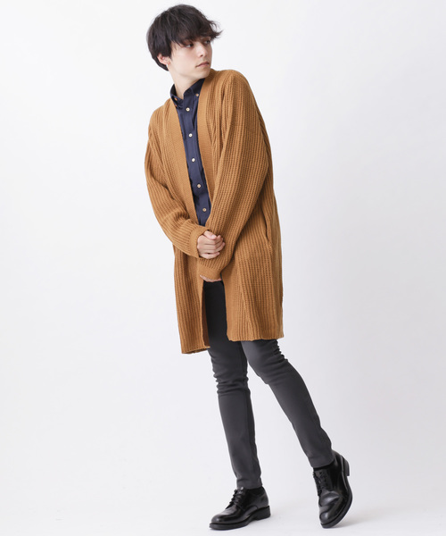 MONO-MART(モノマート)の「オーバーニットロングラインカーデ(カーディガン/ボレロ・メンズ・ブラック/ネイビー/キャメル/チャコール・FREE)」の17枚目の写真