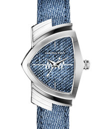 HAMILTON（ハミルトン）の「HAMILTON [ハミルトン] 腕時計 Ventura （ベンチュラ）  クオーツ 36.50MM テキスタイルベルト ブルー×ブルー（アナログ腕時計・レディース）」