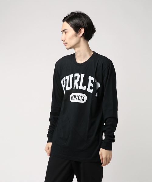 Hurley (ハーレー)の「HURLEY1999 LONG SLEEVE TEE/ハーレー 長袖 ロゴ ロンT カレッジフォント(Tシャツ/カットソー・メンズ・ホワイト/ブラック/グレー・SMALL/MEDIUM/LARGE/X-LARGE)」の1枚目の写真