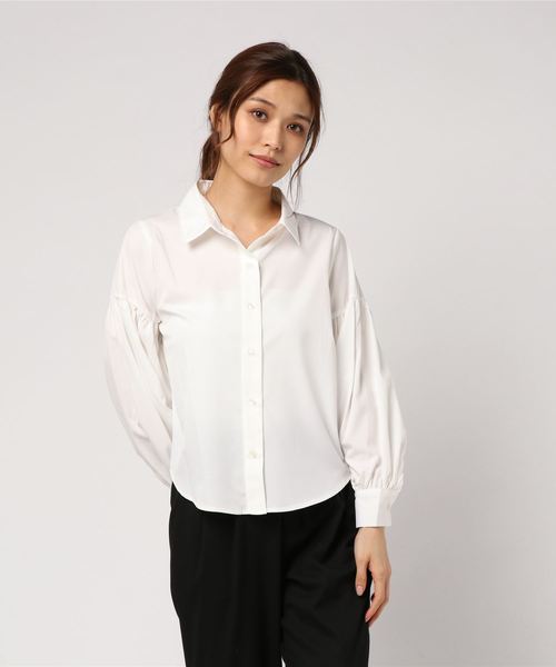 archives(アルシーヴ)の「ボリューム袖ブラウス&リブニットベストSET(シャツ/ブラウス・レディース・ブラック/ベージュ/ネイビー/アイボリー・MEDIUM)」の11枚目の写真