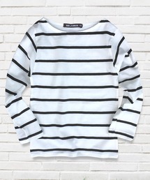 THE CASUAL | ボートネック先染めボーダー長袖カットソー ロンT キッズ(Tシャツ/カットソー)