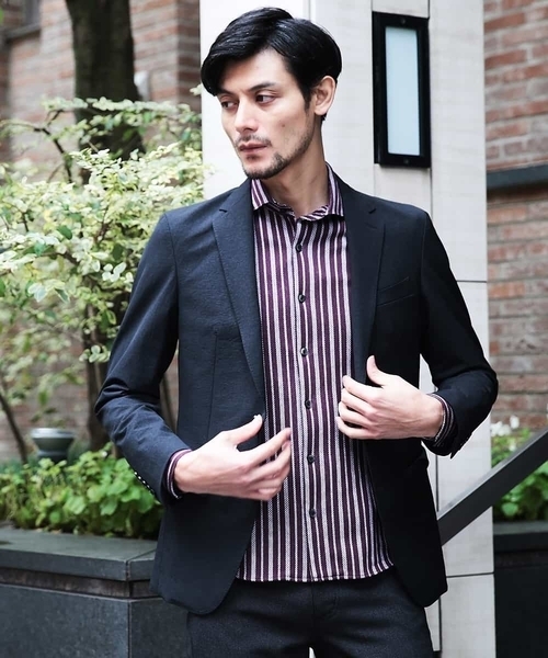 MICHEL KLEIN HOMME (ミッシェルクランオム)の「ジャケット(ミストナイロン2WAYストレッチ)(テーラードジャケット・メンズ・ブラック/ネイビー/グレー・46/48/51)」の10枚目の写真