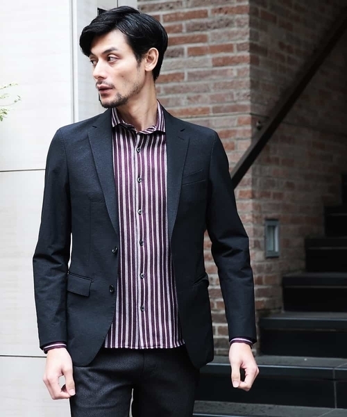 MICHEL KLEIN HOMME (ミッシェルクランオム)の「ジャケット(ミストナイロン2WAYストレッチ)(テーラードジャケット・メンズ・ブラック/ネイビー/グレー・46/48/51)」の11枚目の写真