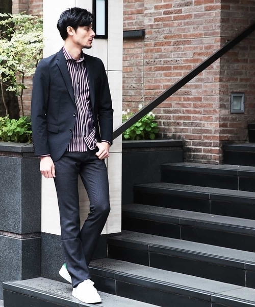 MICHEL KLEIN HOMME (ミッシェルクランオム)の「ジャケット(ミストナイロン2WAYストレッチ)(テーラードジャケット・メンズ・ブラック/ネイビー/グレー・46/48/51)」の14枚目の写真