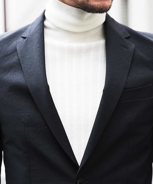 MICHEL KLEIN HOMME (ミッシェルクランオム)の「ジャケット(ミストナイロン2WAYストレッチ)(テーラードジャケット・メンズ・ブラック/ネイビー/グレー・46/48/51)」の18枚目の写真