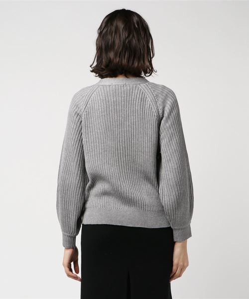 rps（アールピーエス）の「模様編みボリューム袖ショートニットカーディガン（カーディガン/ボレロ・レディース・ブラック/オフホワイト/ピンク/ミント/杢グレー・M）」の11枚目の写真