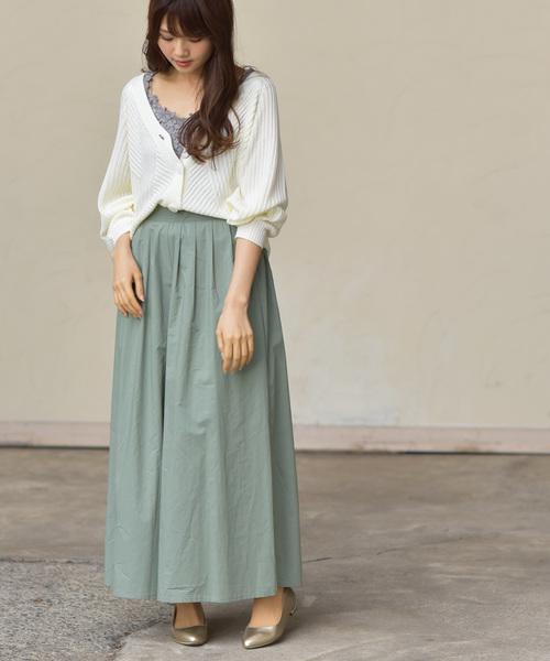 rps（アールピーエス）の「模様編みボリューム袖ショートニットカーディガン（カーディガン/ボレロ・レディース・ブラック/オフホワイト/ピンク/ミント/杢グレー・M）」の14枚目の写真