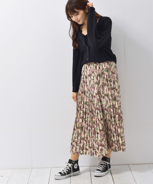 rps（アールピーエス）の「模様編みボリューム袖ショートニットカーディガン（カーディガン/ボレロ・レディース・ブラック/オフホワイト/ピンク/ミント/杢グレー・M）」の7枚目の写真