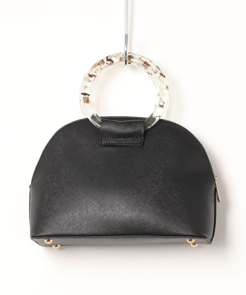 KOBE LETTUCE（コウベレタス）の「フェイクレザークリアハンドルバッグ（ハンドバッグ・レディース・グレイッシュベージュ/ブルーグリーン/ブラック・FREE）」の5枚目の写真