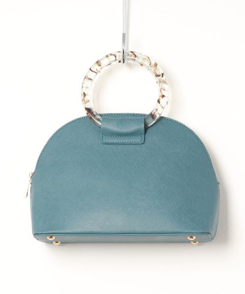 KOBE LETTUCE（コウベレタス）の「フェイクレザークリアハンドルバッグ（ハンドバッグ・レディース・グレイッシュベージュ/ブルーグリーン/ブラック・FREE）」の15枚目の写真