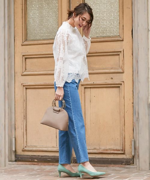 KOBE LETTUCE（コウベレタス）の「フェイクレザークリアハンドルバッグ（ハンドバッグ・レディース・グレイッシュベージュ/ブルーグリーン/ブラック・FREE）」の11枚目の写真