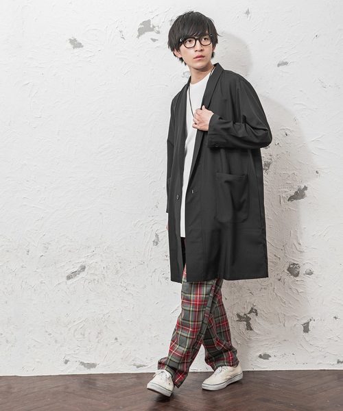 MinoriTY（マイノリティ）の「ショールカラーロングガウン（その他アウター・メンズ・ブラック/ベージュ/ライトグリーン/チャコール・M/L）」の8枚目の写真