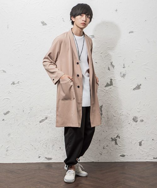 MinoriTY（マイノリティ）の「ショールカラーロングガウン（その他アウター・メンズ・ブラック/ベージュ/ライトグリーン/チャコール・M/L）」の15枚目の写真