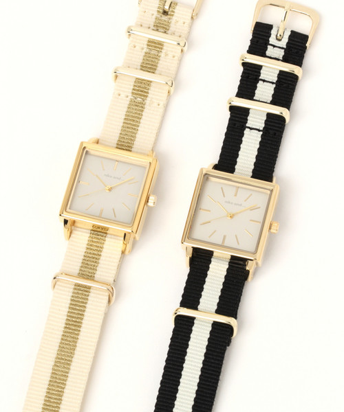 niko and...（ニコアンド）の「チェンジベルトスクエアウォッチ（アナログ腕時計・レディース・ブラック/ピンク・0）」の3枚目の写真