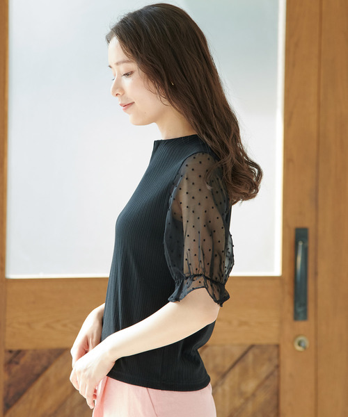 ROPE' PICNIC（ロペピクニック）の「ドットドビーキーネックトップス（その他トップス・レディース・ホワイト/ブラック/グリーン系その他/ピンク・38/40）」の12枚目の写真