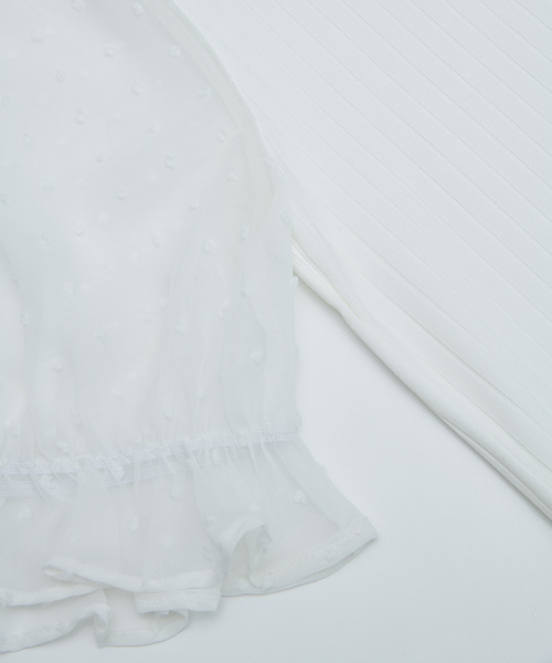 ROPE' PICNIC（ロペピクニック）の「ドットドビーキーネックトップス（その他トップス・レディース・ホワイト/ブラック/グリーン系その他/ピンク・38/40）」の19枚目の写真