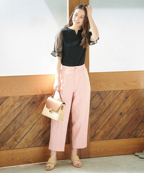 ROPE' PICNIC（ロペピクニック）の「ドットドビーキーネックトップス（その他トップス・レディース・ホワイト/ブラック/グリーン系その他/ピンク・38/40）」の6枚目の写真