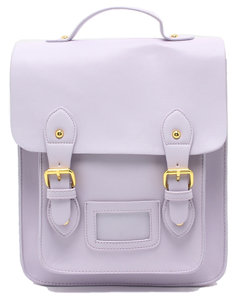 WEGO(ウィゴー)の「WEGO/サッチェルリュック(バックパック/リュック・レディース・ホワイト/ブラック/サックスブルー/ピンク/パープル・FREE)」の4枚目の写真