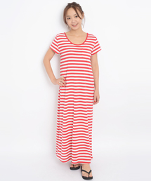 X-girl | BASIC BORDER MAXI DRESS(ワンピース)