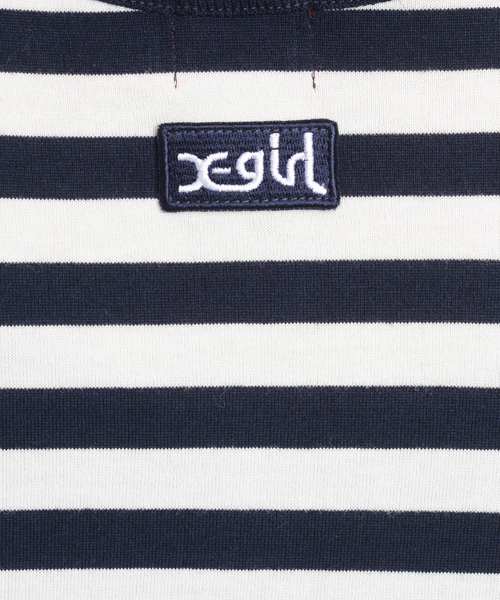 X-girl（エックスガール）の「BASIC BORDER MAXI DRESS（ワンピース・レディース・レッド/イエロー/ネイビー・1/2）」の9枚目の写真