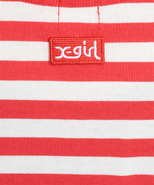 X-girl（エックスガール）の「BASIC BORDER MAXI DRESS（ワンピース・レディース・レッド/イエロー/ネイビー・1/2）」の5枚目の写真