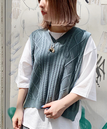 apres jour | ケーブルＶニットベスト【ZOZOTOWN限定アイテム】(ニット/セーター)