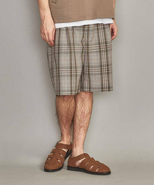 BEAUTY&YOUTH UNITED ARROWS(ビューティアンドユースユナイテッドアローズ)の「BY TW チェック 1P ルーズ ショートパンツ(その他パンツ)」 WEAR BEAUTY&YOUTH UNITED ARROWS(ビューティアンドユースユナイテッドアローズ)の「BY TW チェック 1P ルーズ ショートパンツ(その他パンツ)」 WEAR