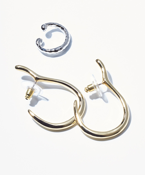 MEDE19F(メデジュウキュウ)の「MEDE19F イヤアクセ&イヤカフセット(イヤリング・レディース・シルバー/ゴールド・1/2)」の1枚目の写真