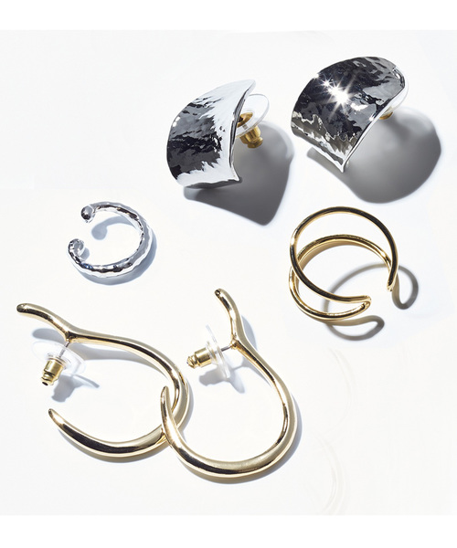 MEDE19F(メデジュウキュウ)の「MEDE19F イヤアクセ&イヤカフセット(イヤリング・レディース・シルバー/ゴールド・1/2)」の4枚目の写真