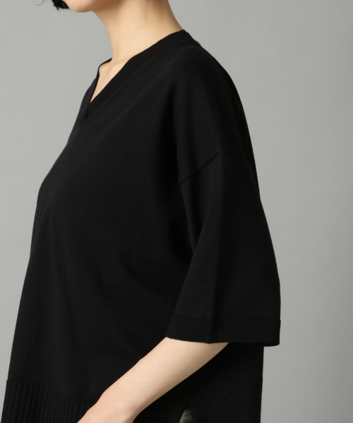 LOWRYS FARM（ローリーズファーム）の「１４ＧスーピマＶＳＳ　836522（ニット/セーター・レディース・グリーン/ブラック/オフホワイト/ベージュ・FREE）」の6枚目の写真