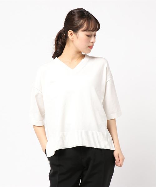 LOWRYS FARM（ローリーズファーム）の「１４ＧスーピマＶＳＳ　836522（ニット/セーター・レディース・グリーン/ブラック/オフホワイト/ベージュ・FREE）」の11枚目の写真