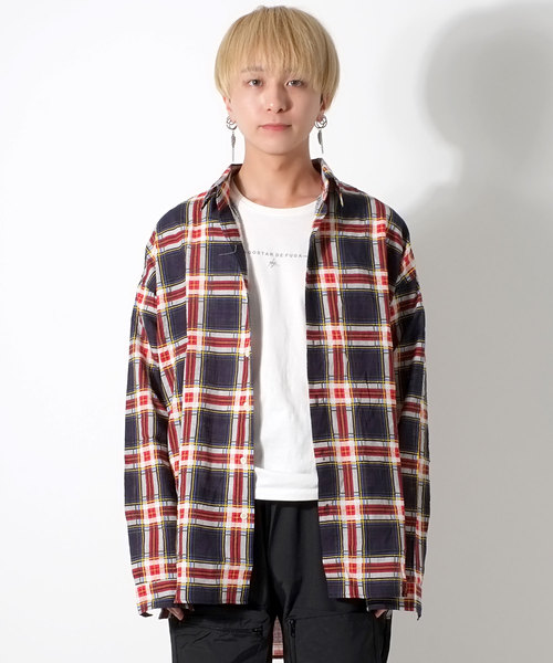 GOSTAR DE FUGA（ゴスタール ジフーガ）の「バックプリントフォトチェックシャ（シャツ/ブラウス・メンズ・ブラック/レッド・FREE）」の8枚目の写真