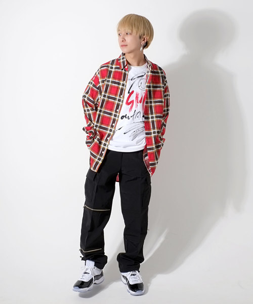 GOSTAR DE FUGA（ゴスタール ジフーガ）の「バックプリントフォトチェックシャ（シャツ/ブラウス・メンズ・ブラック/レッド・FREE）」の7枚目の写真