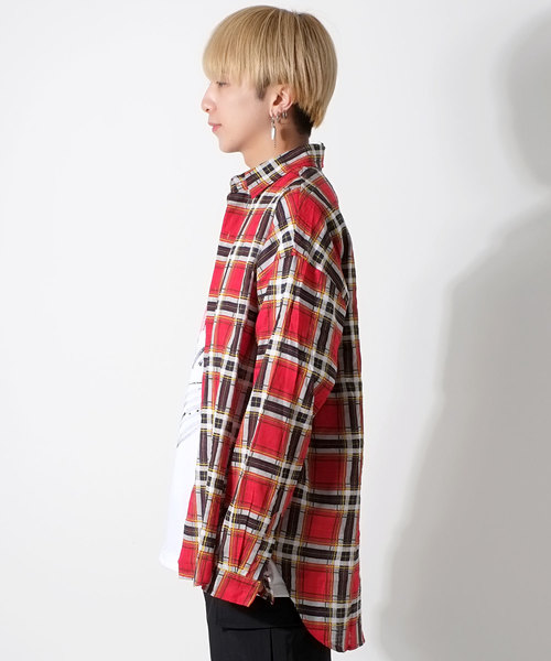 GOSTAR DE FUGA（ゴスタール ジフーガ）の「バックプリントフォトチェックシャ（シャツ/ブラウス・メンズ・ブラック/レッド・FREE）」の10枚目の写真